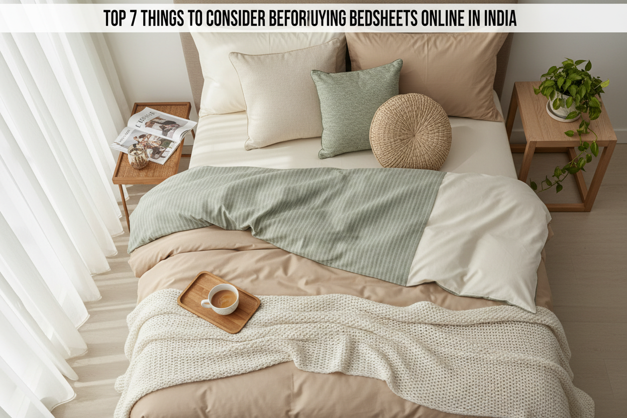 Top 7 Things to Consider Before Buying Bedsheets Online in India
