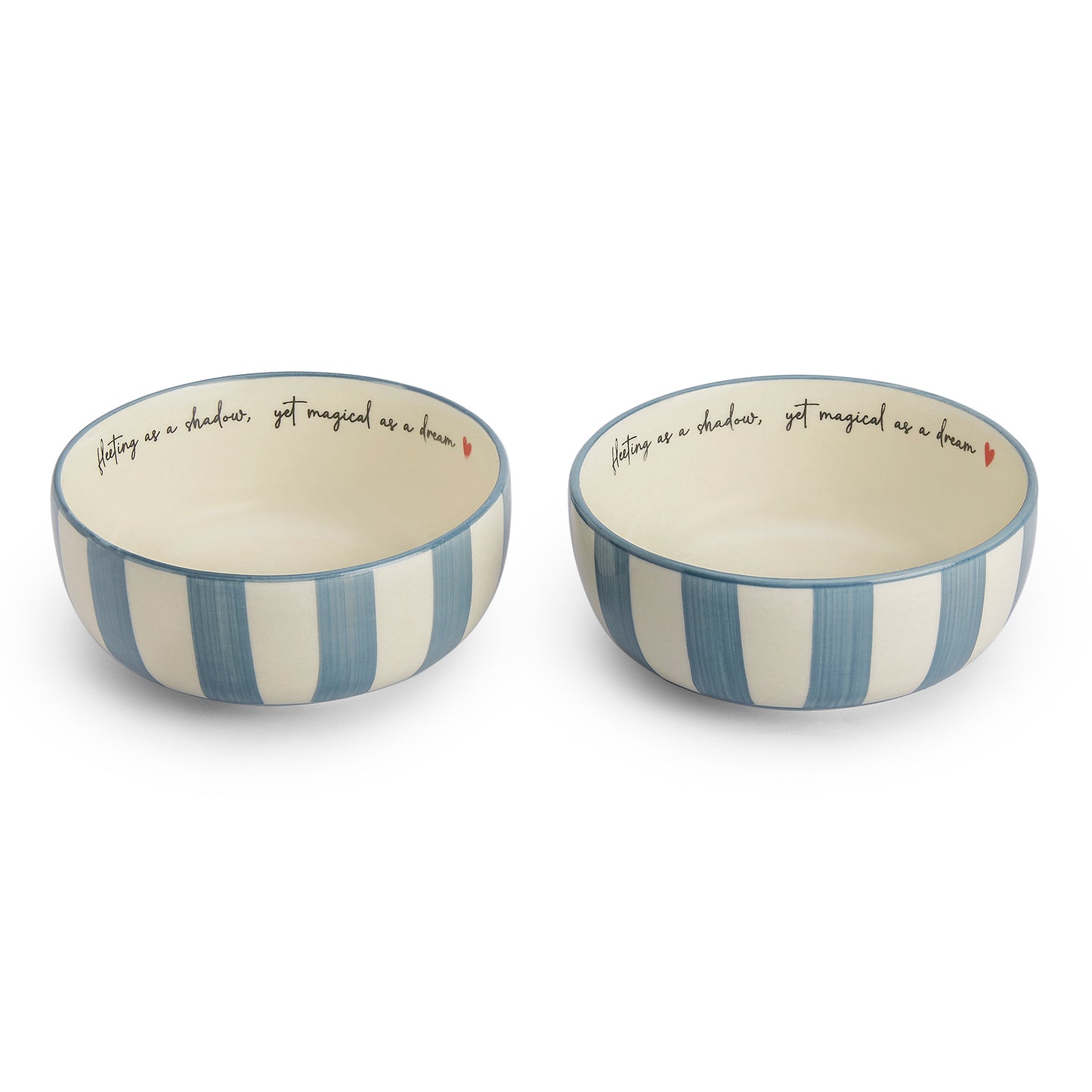 Daydream Blue Small Bowl-White & Blue Set of 2