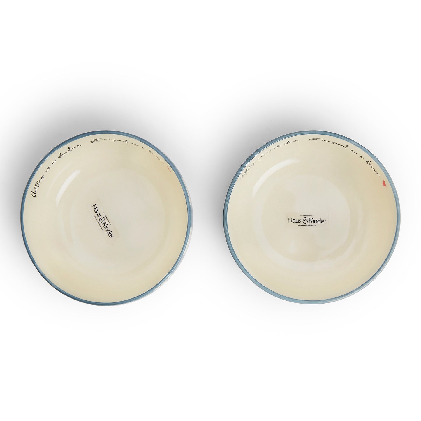 Daydream Blue Small Bowl-White & Blue Set of 2