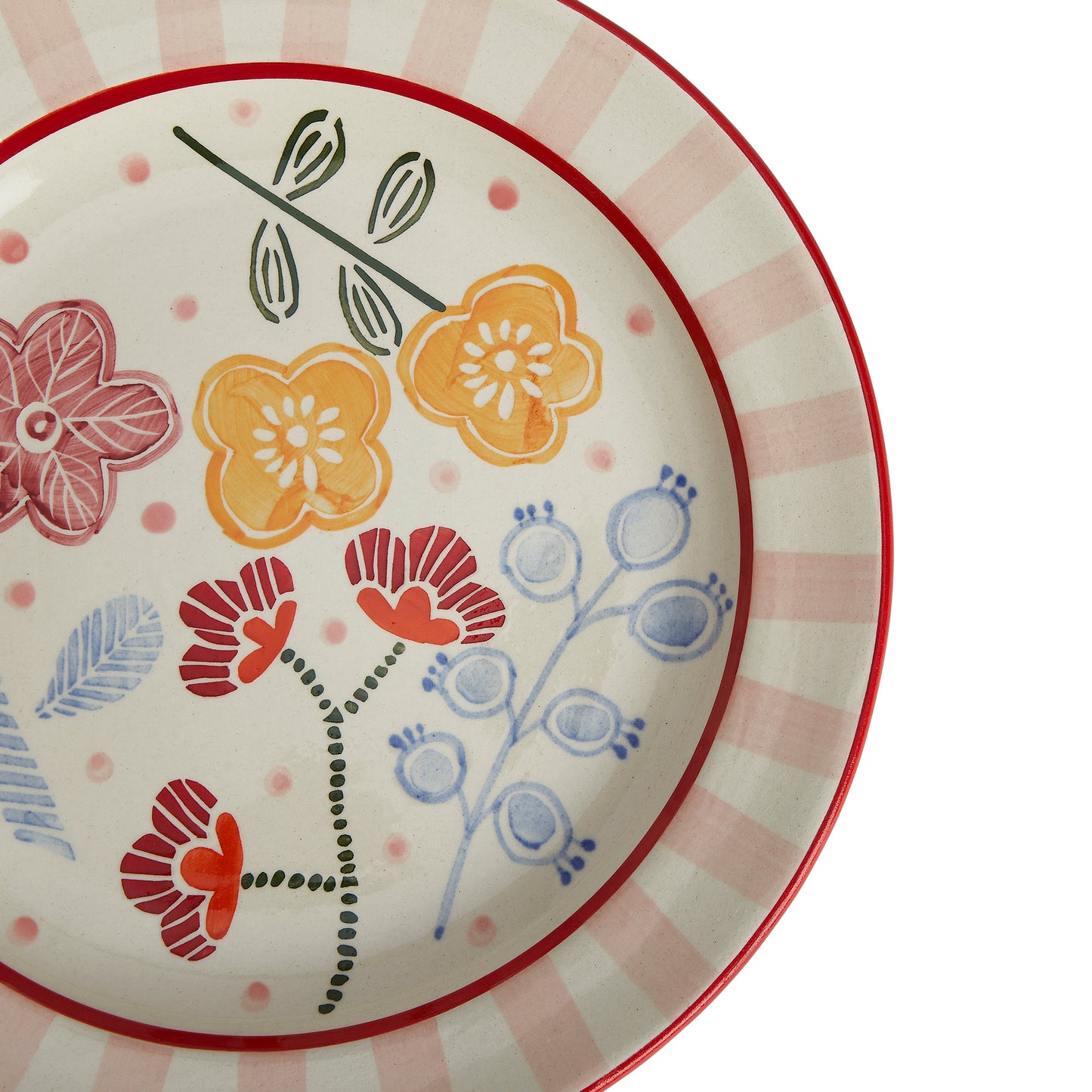 VM Sweet Ceramic Handpainted Plater, Multicolor
