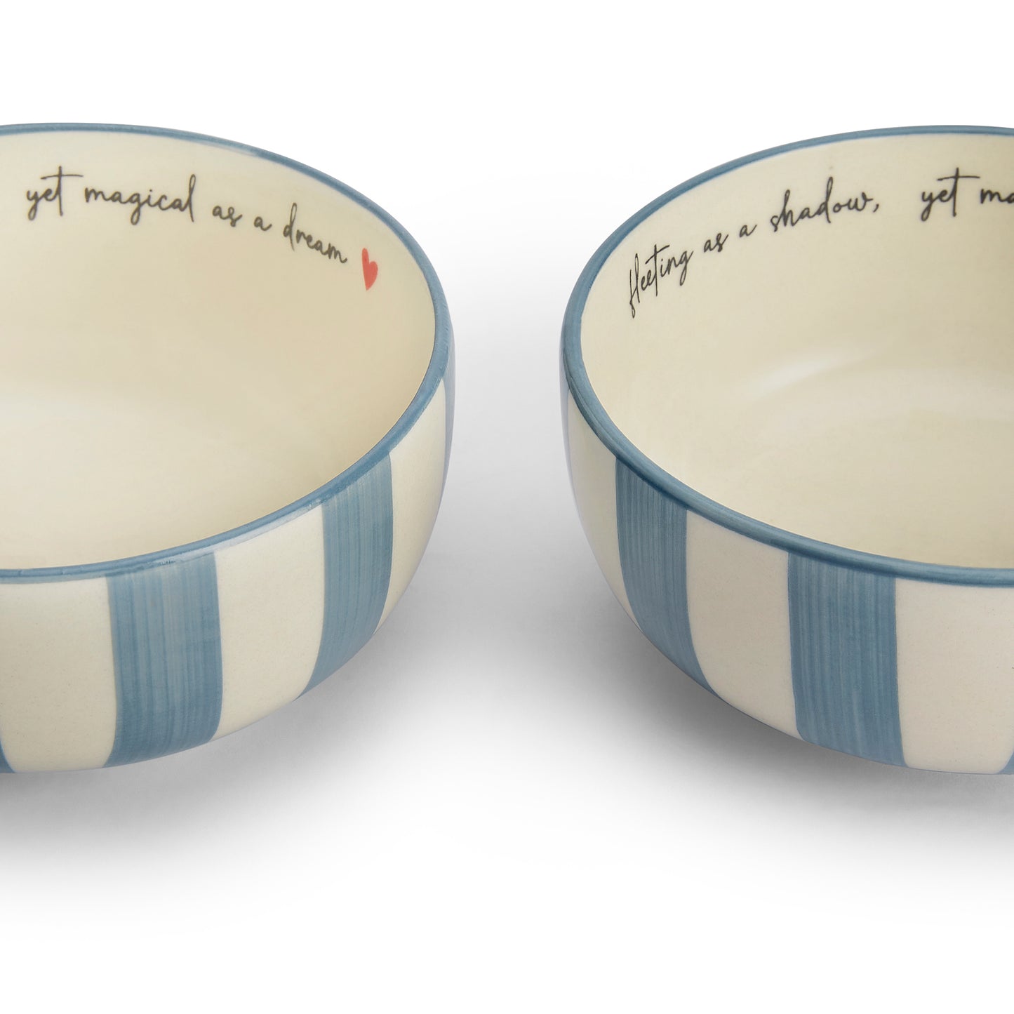 Daydream Blue Small Bowl-White & Blue Set of 2