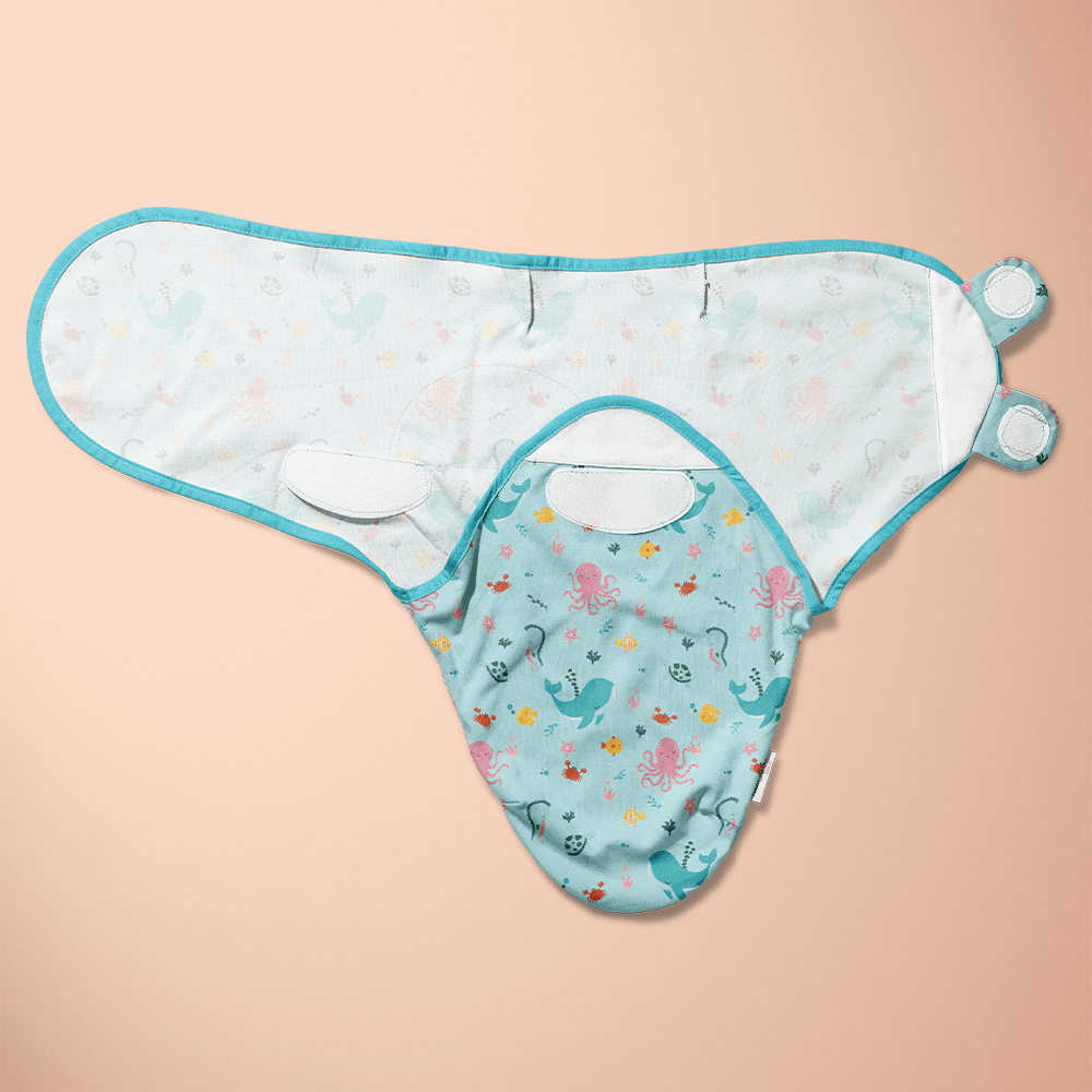 H&K Dreamsack Easy Wrap Swaddle, Vitami Sea. Size (0-3 months)