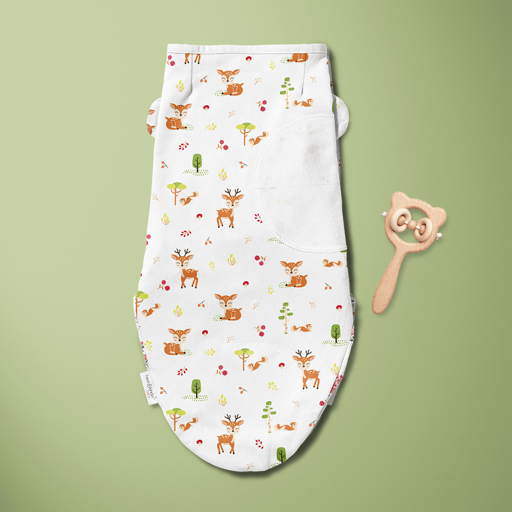 Dreamsack Easy Wrap Swaddle, Woodland Animal, (0-3 months)