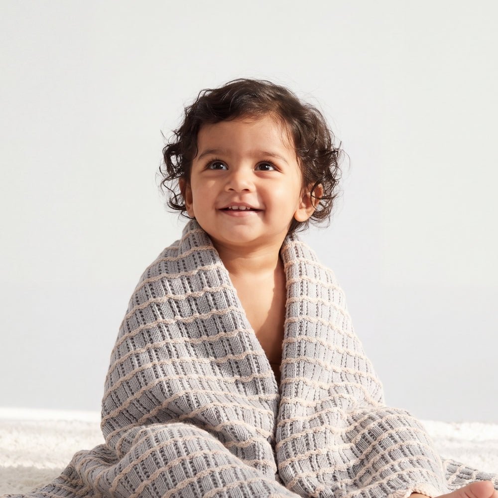 Twilight Moon Knitted Lace Blanket (0-2Y) - Swaddles and Blankets | haus & kinder