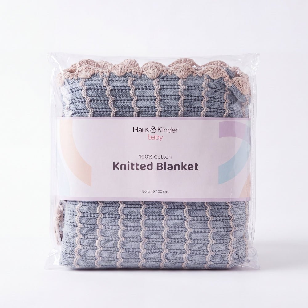 Twilight Moon Knitted Lace Blanket (0-2Y) - Swaddles and Blankets | haus & kinder