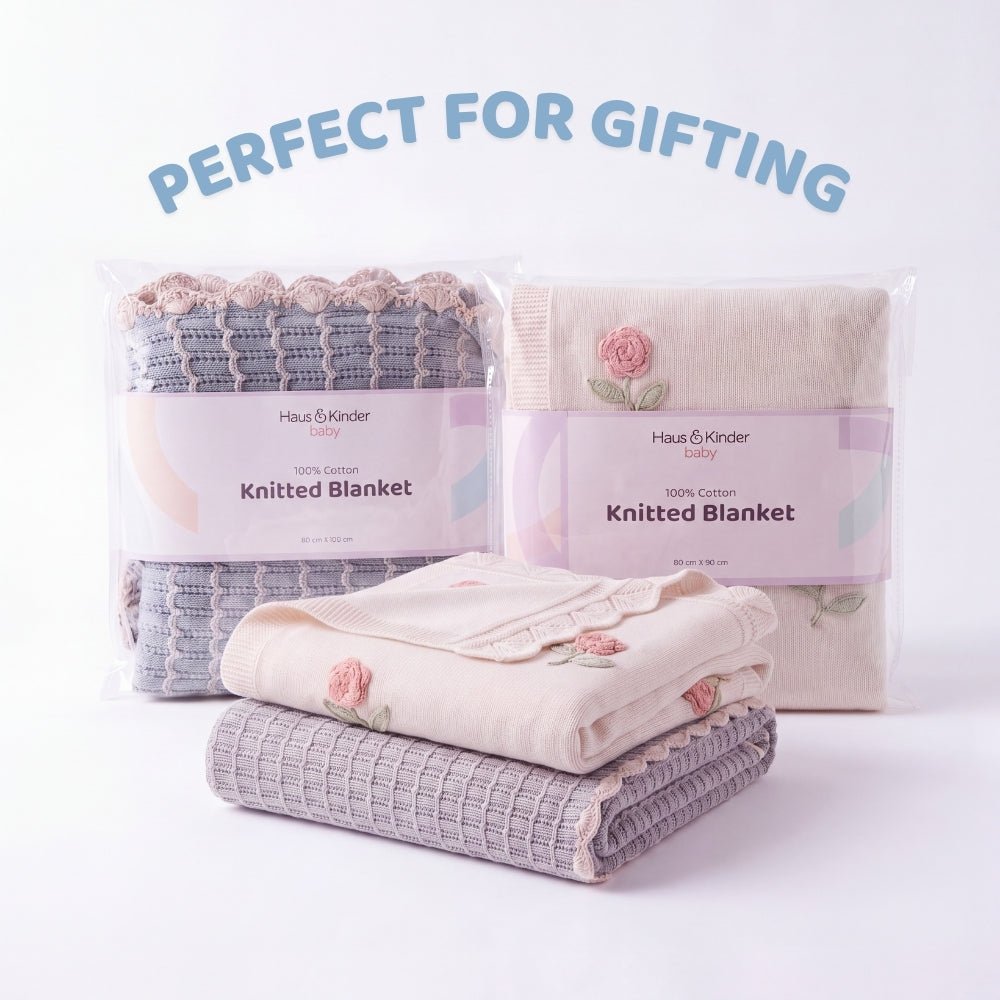 Rosette Charm Chrochet Blanket (0-2Y) - Swaddles and Blankets | haus & kinder