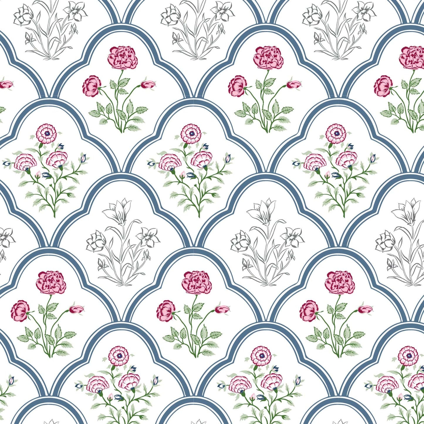 100% Cambric cotton Reversible AC Blanket - Classic Trellis