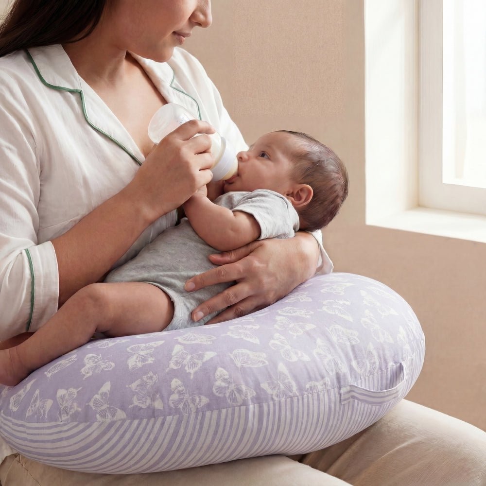 Fiona 100% Cotton Multipurpose Feeding/Nursing pillow - Feeding Pillow | haus & kinder