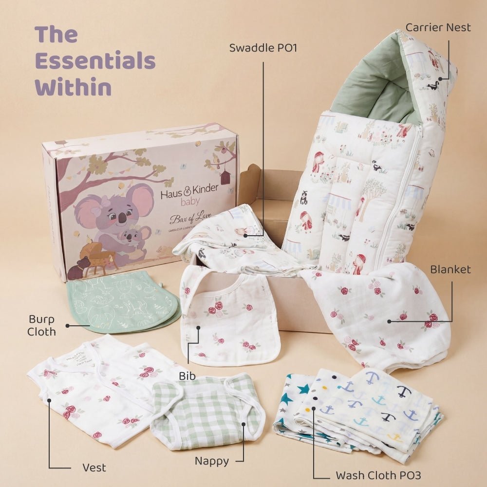 Scarlet on Adventure 100% Cotton Box Of Love Baby Essentials Pack of 10 - Baby Essentials | haus & kinder