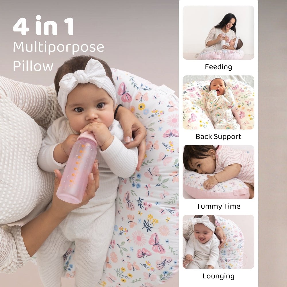 Butterfly Garden 100% Cotton Multipurpose Feeding/Nursing pillow - Feeding Pillow | haus & kinder