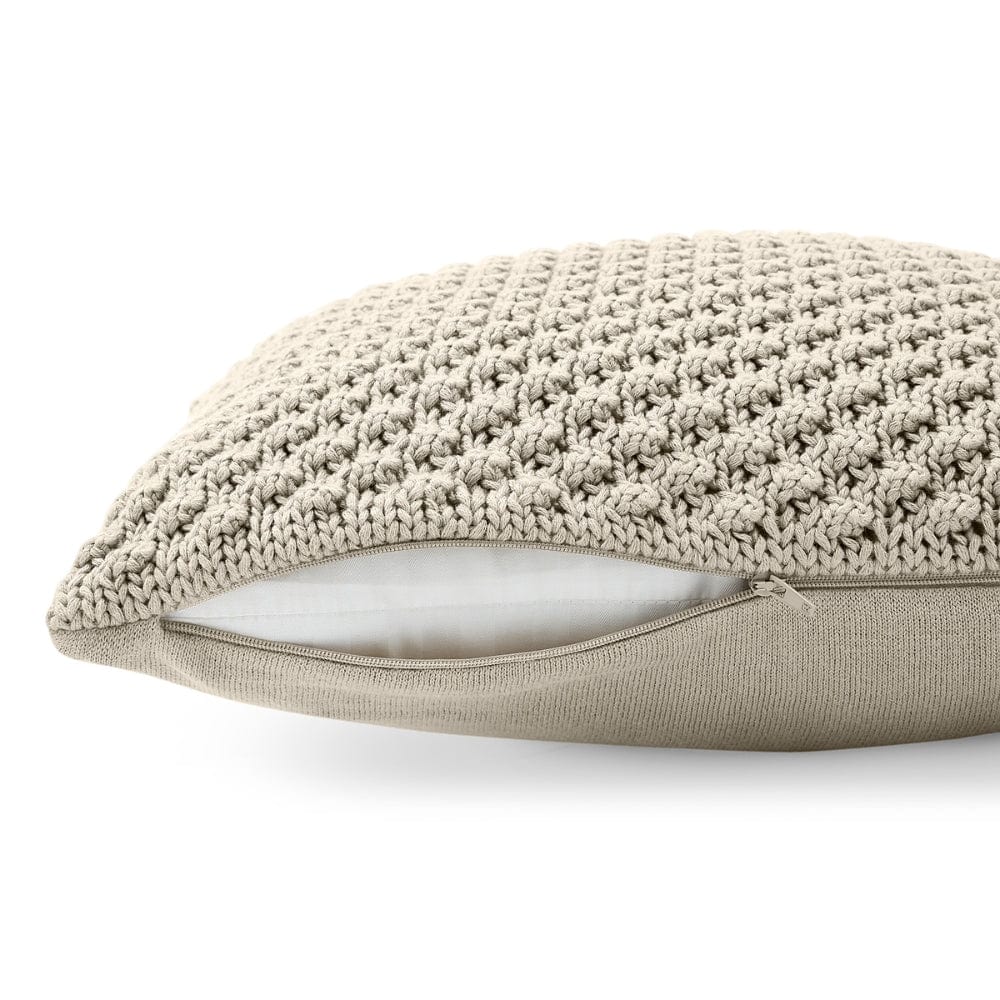 Knitted Decorative Bubble knit Cushion Cover, Pale Whisper