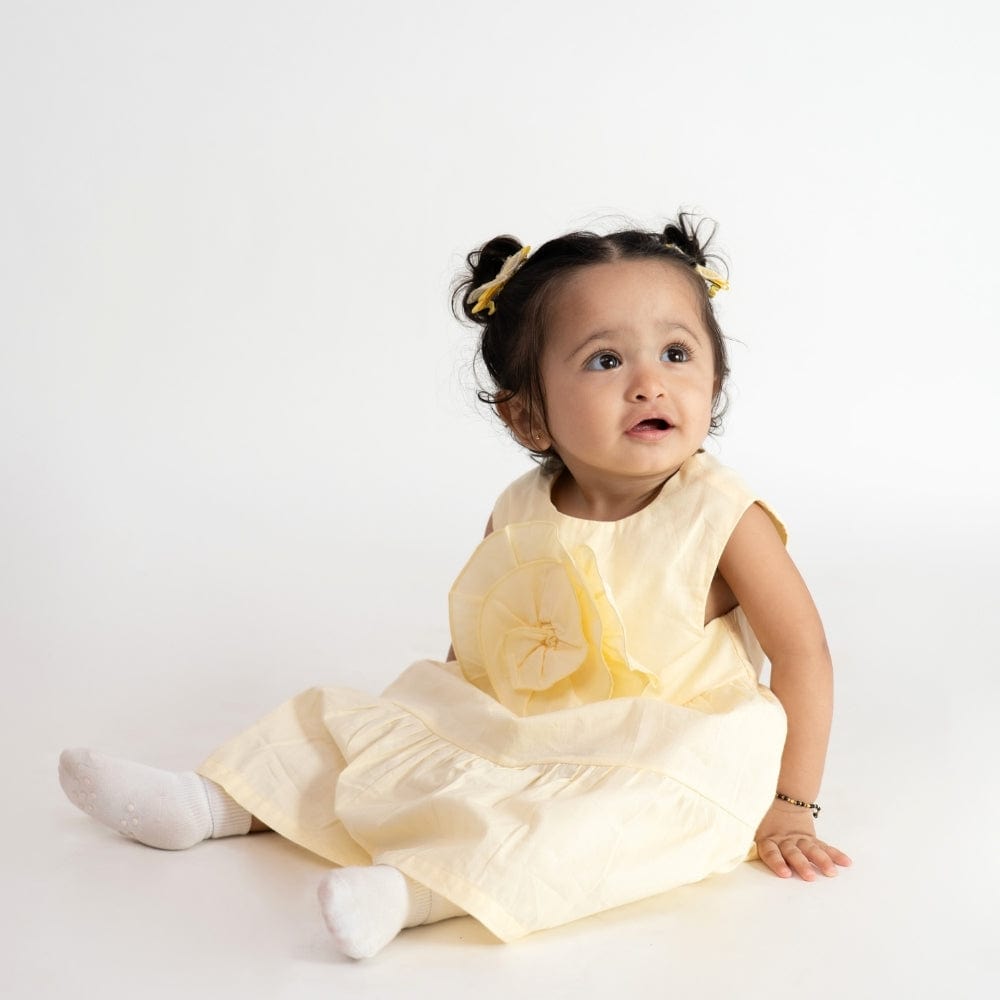Baby Rose Frock- Yellow