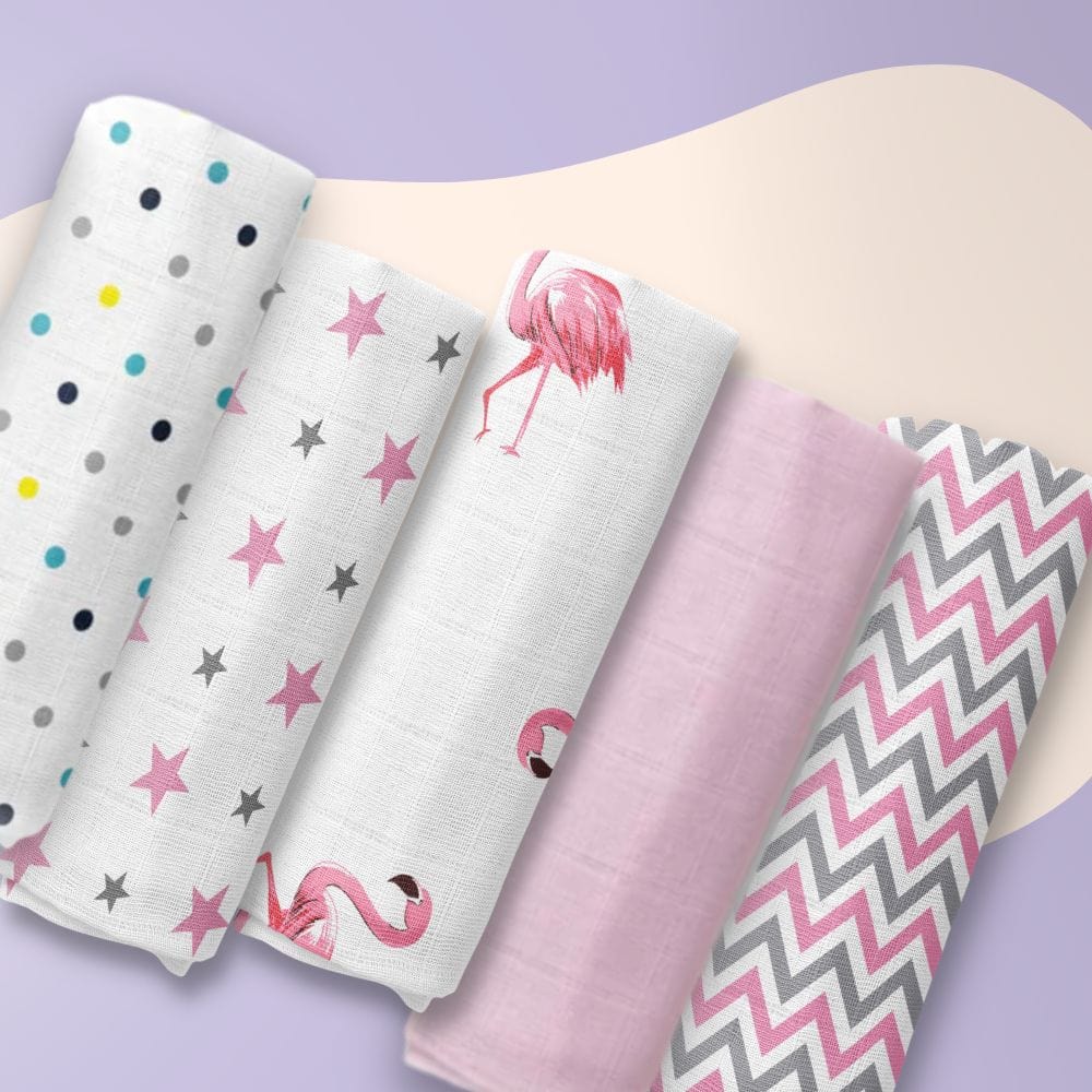 Muslin Swaddles Pack of 5