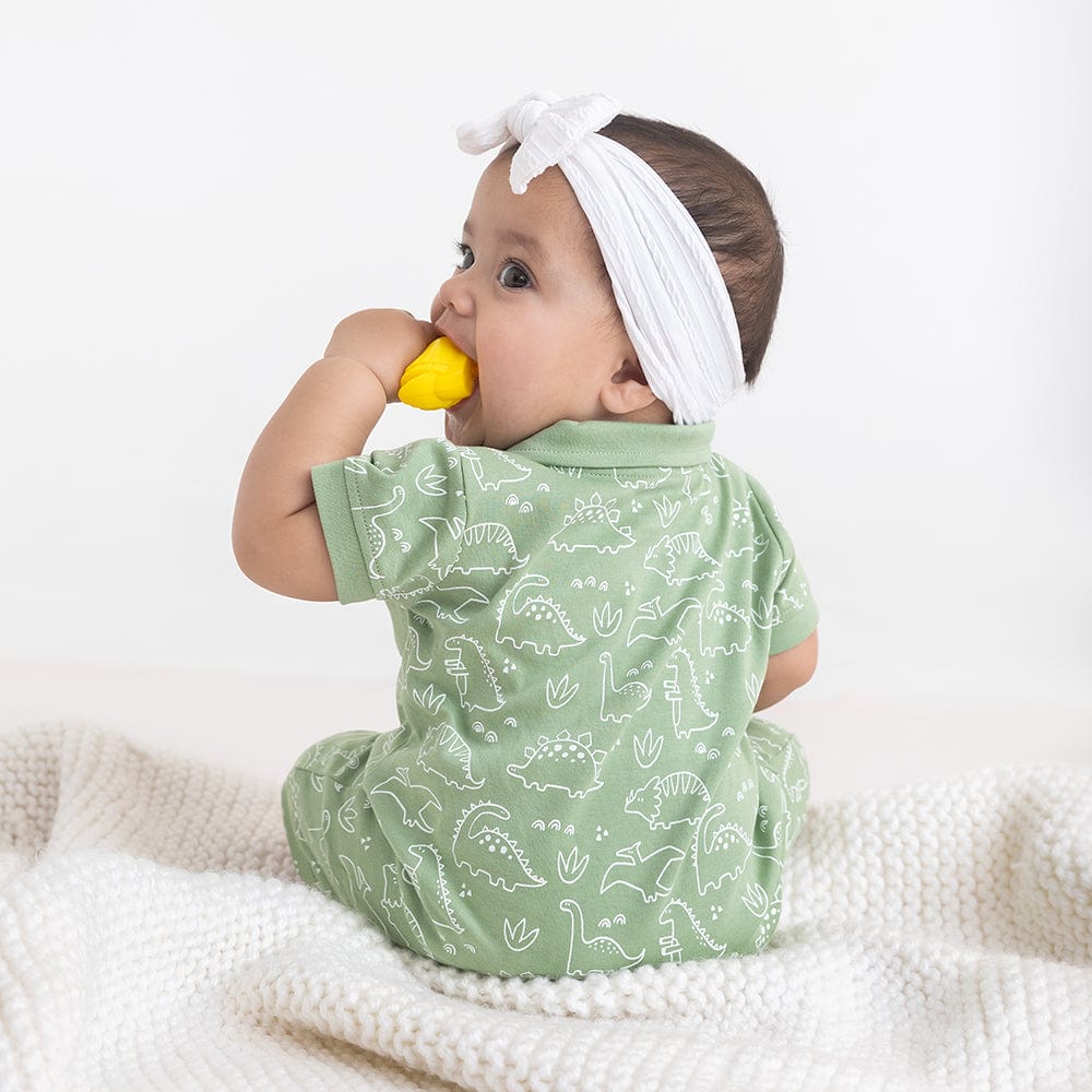 100% Cotton Half Sleeve Unisex Romper Green