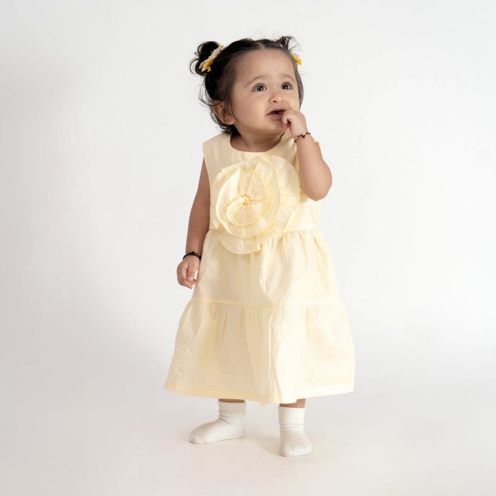 Baby Rose Frock- Yellow