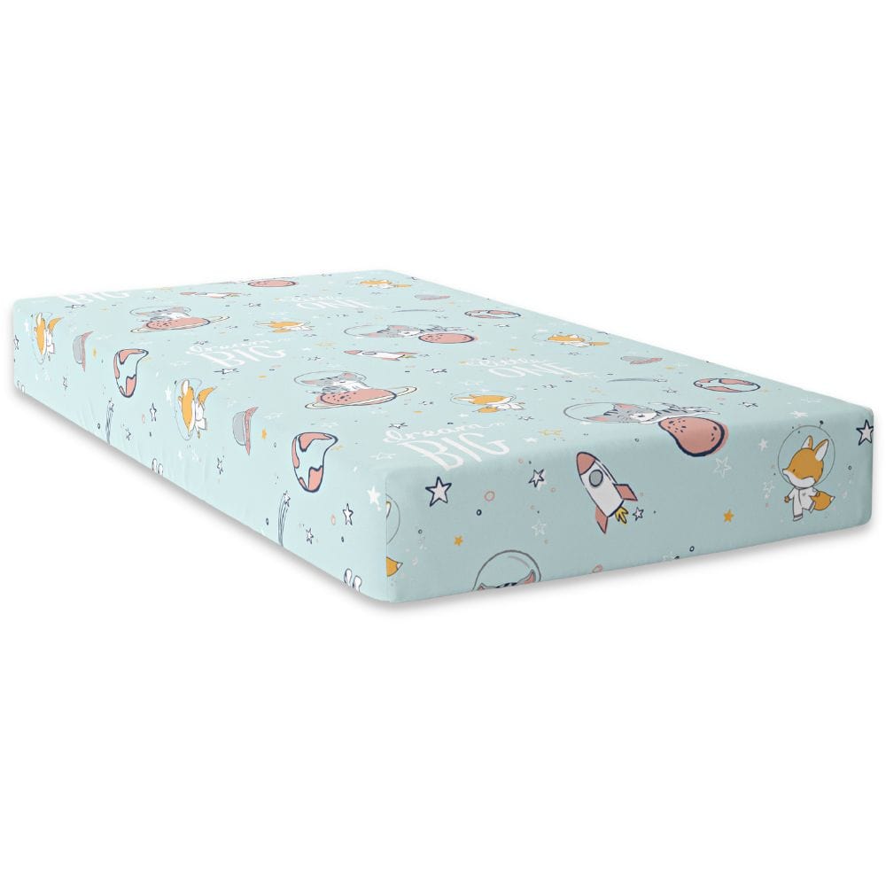 100% cotton fitted crib sheet, Pack of 1 (52*28*8Inch), Spacewalk