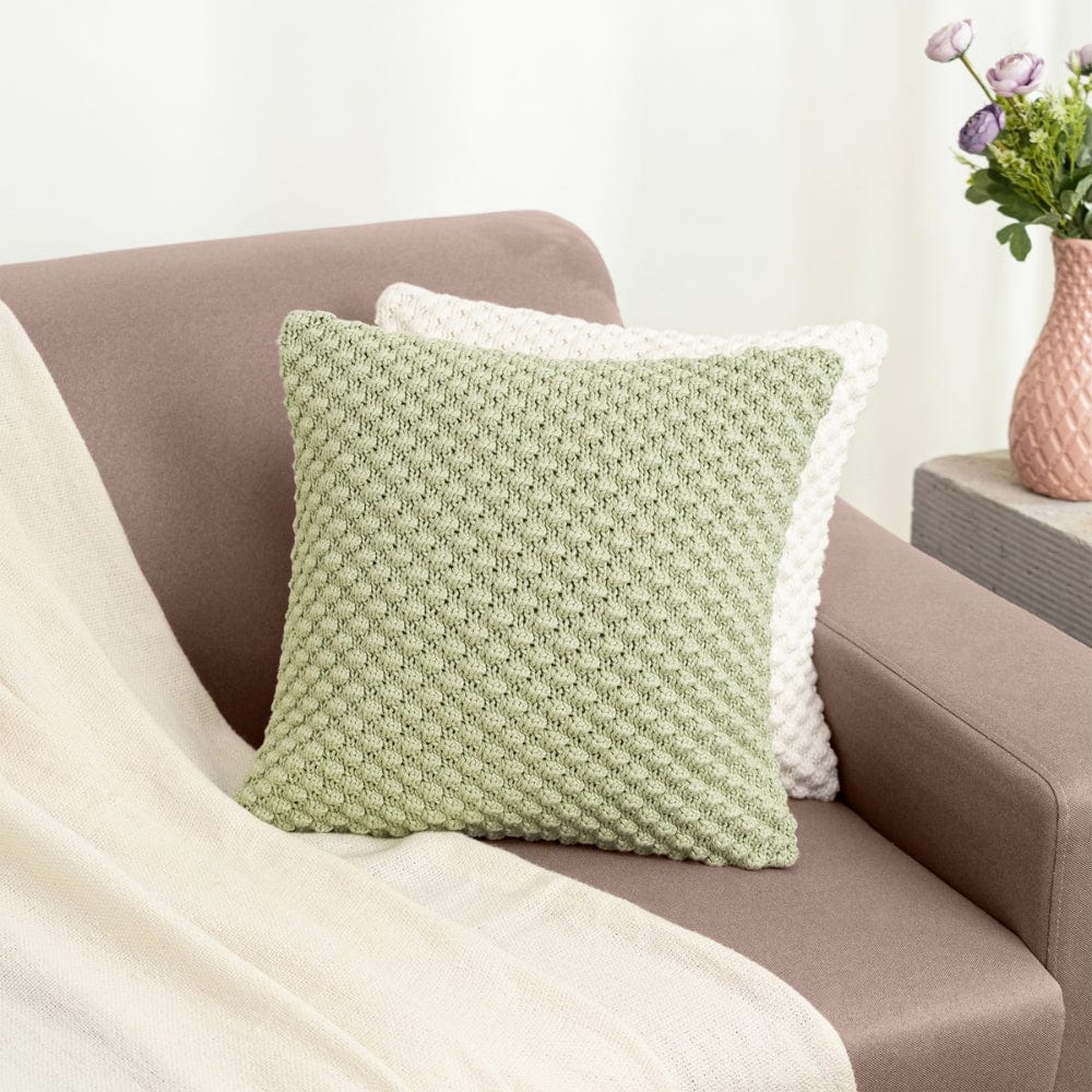 Knitted Decorative Bubble knit Cushion Cover, Desert Sage