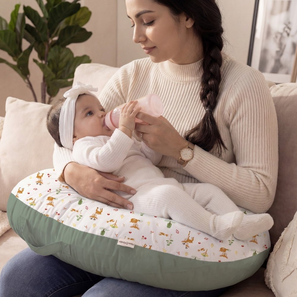 Whimsical Woodland 100% Cotton Multipurpose Feeding/Nursing pillow - Feeding Pillow | haus & kinder