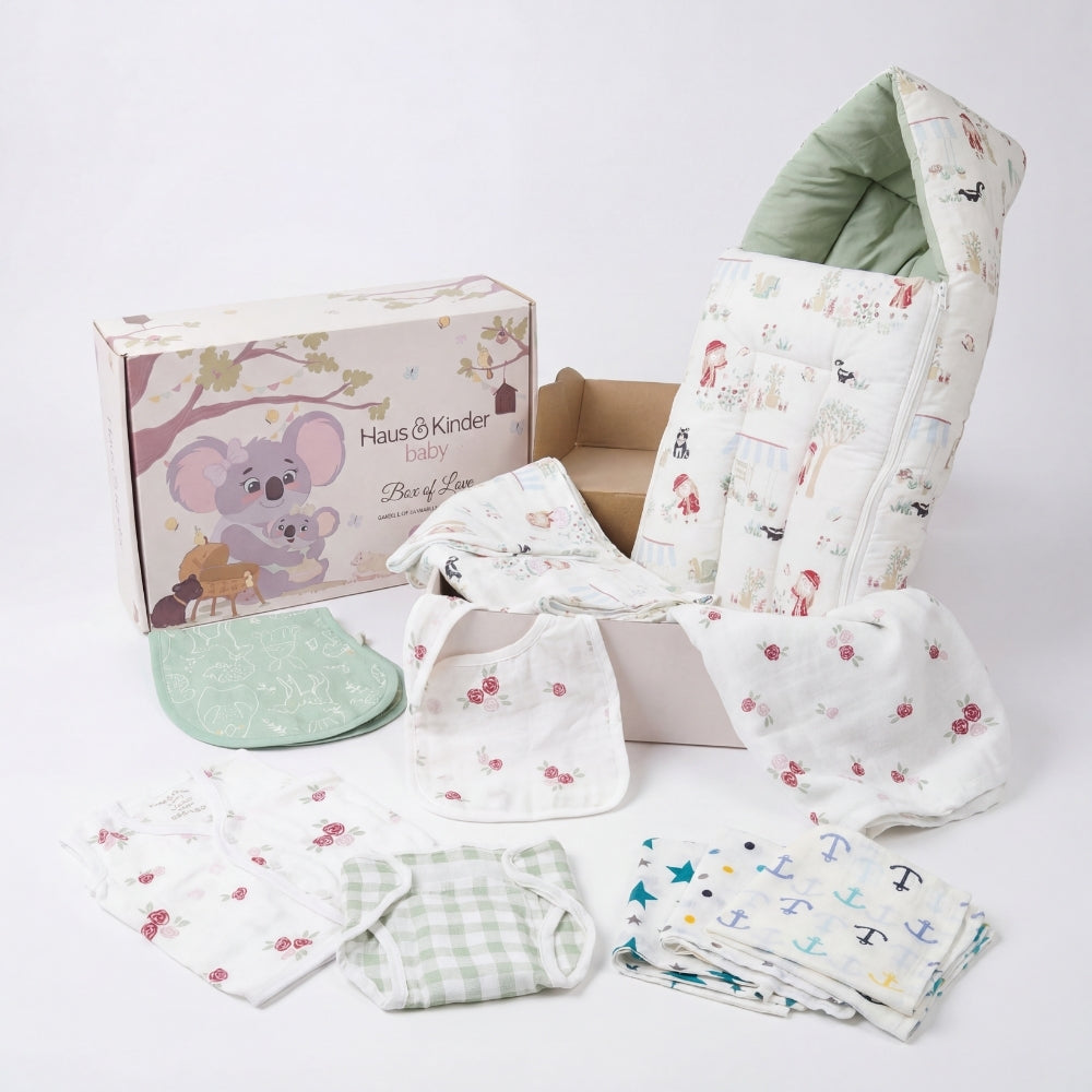 Box Of Love Baby Essentials I Perfect Baby Shower Gift Pack I – Scarlet on Adventure Edit (Pack of 10)
