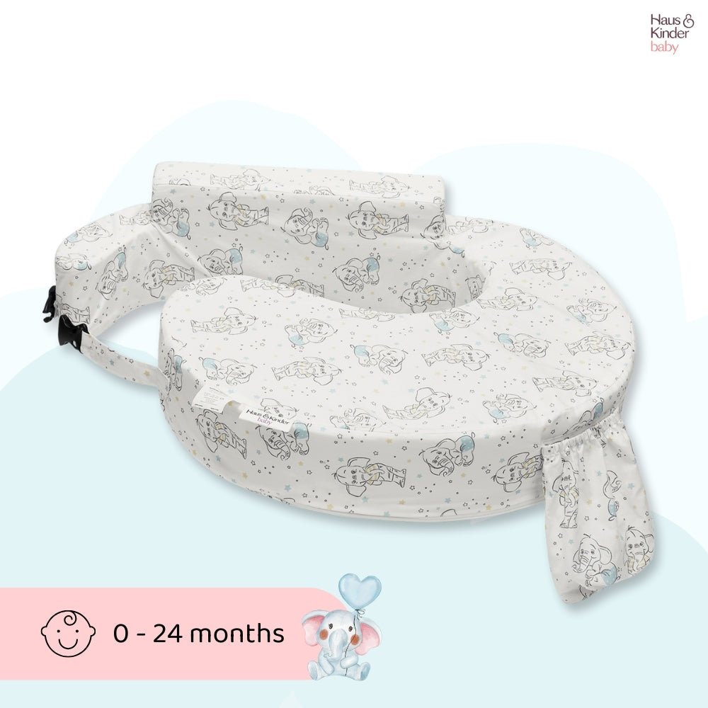 Baby Ele Feeding Pillow- Posture Support With Pocket 0-12 month - Feeding Pillow | haus & kinder