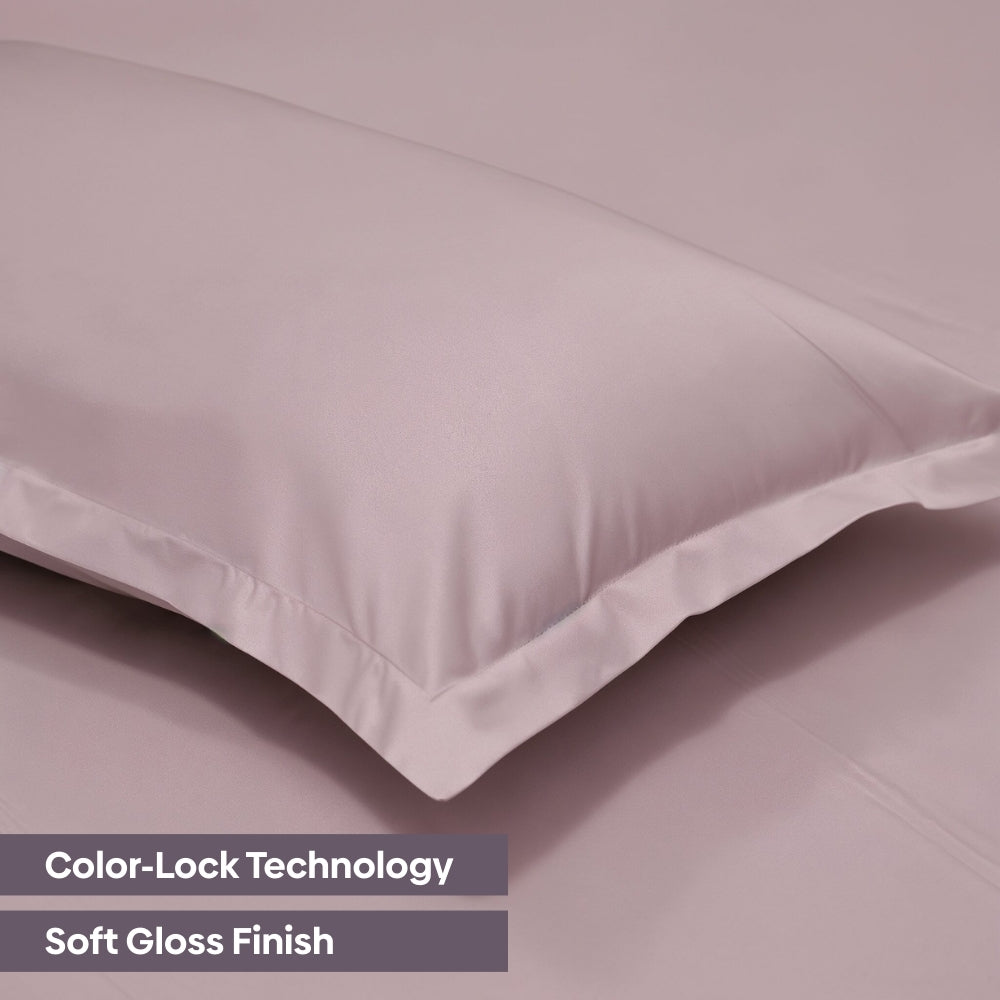 Tencel 300 TC King Flat Bedsheet- Lavender Fog
