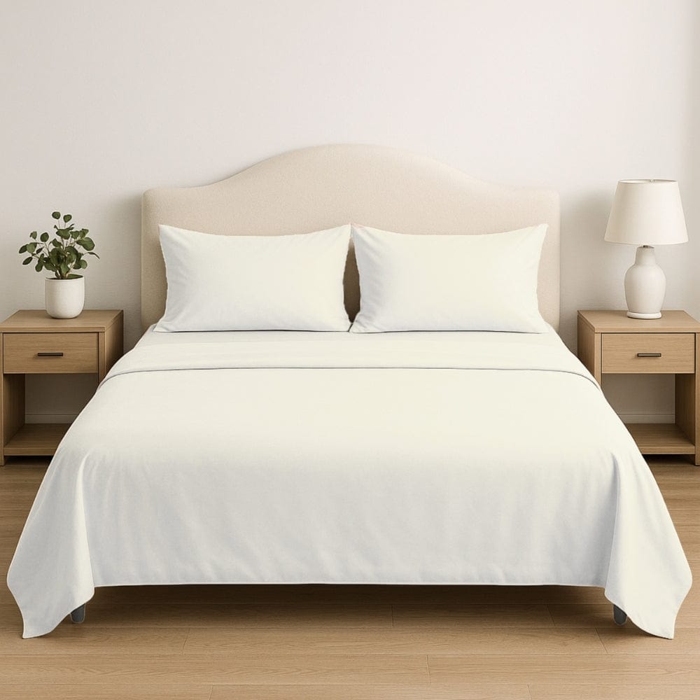 Tencel 300 TC King Flat Bedsheet- Cloud Drift