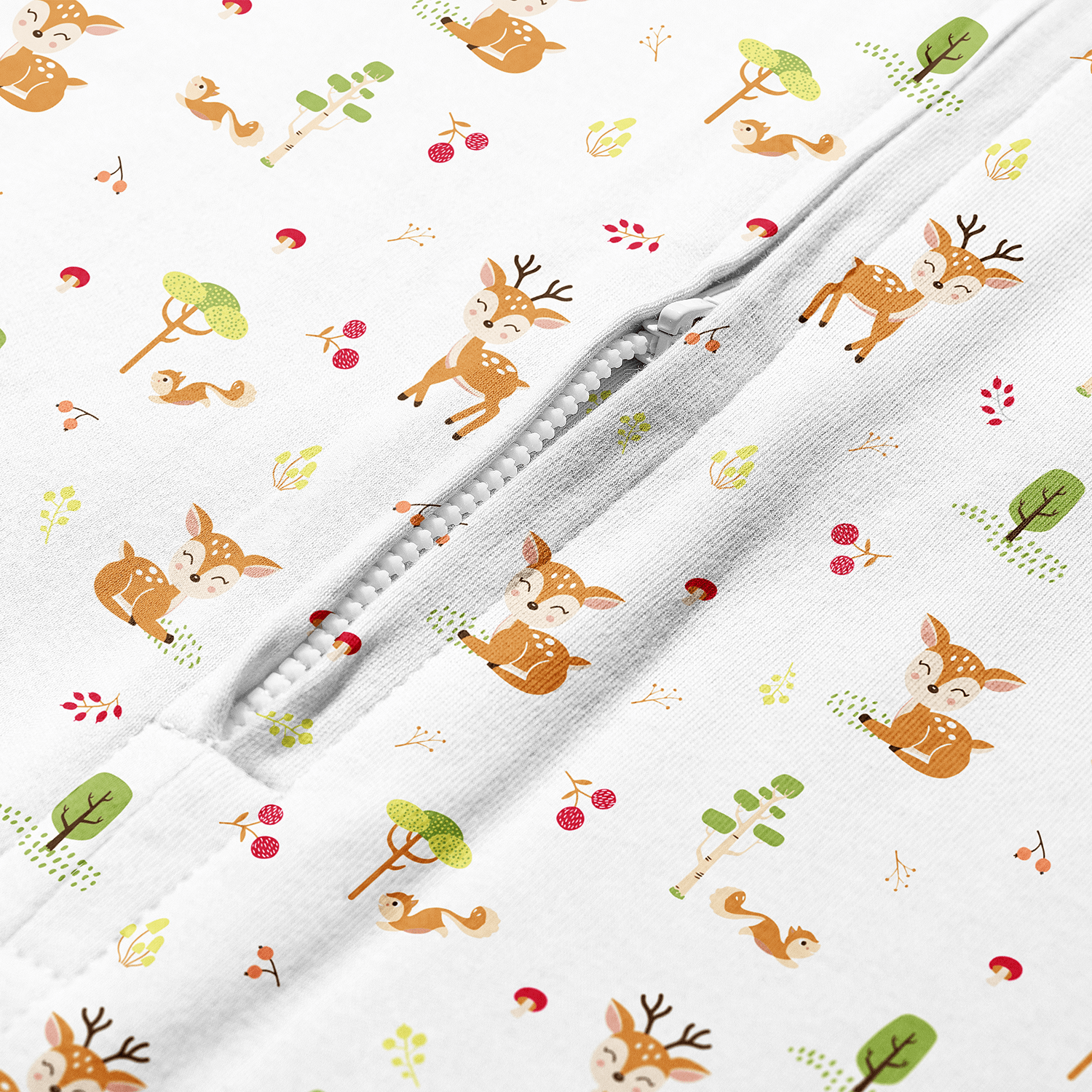 H&K Dreamsack Sleeping Bag, Whimcical Woodland, Off White