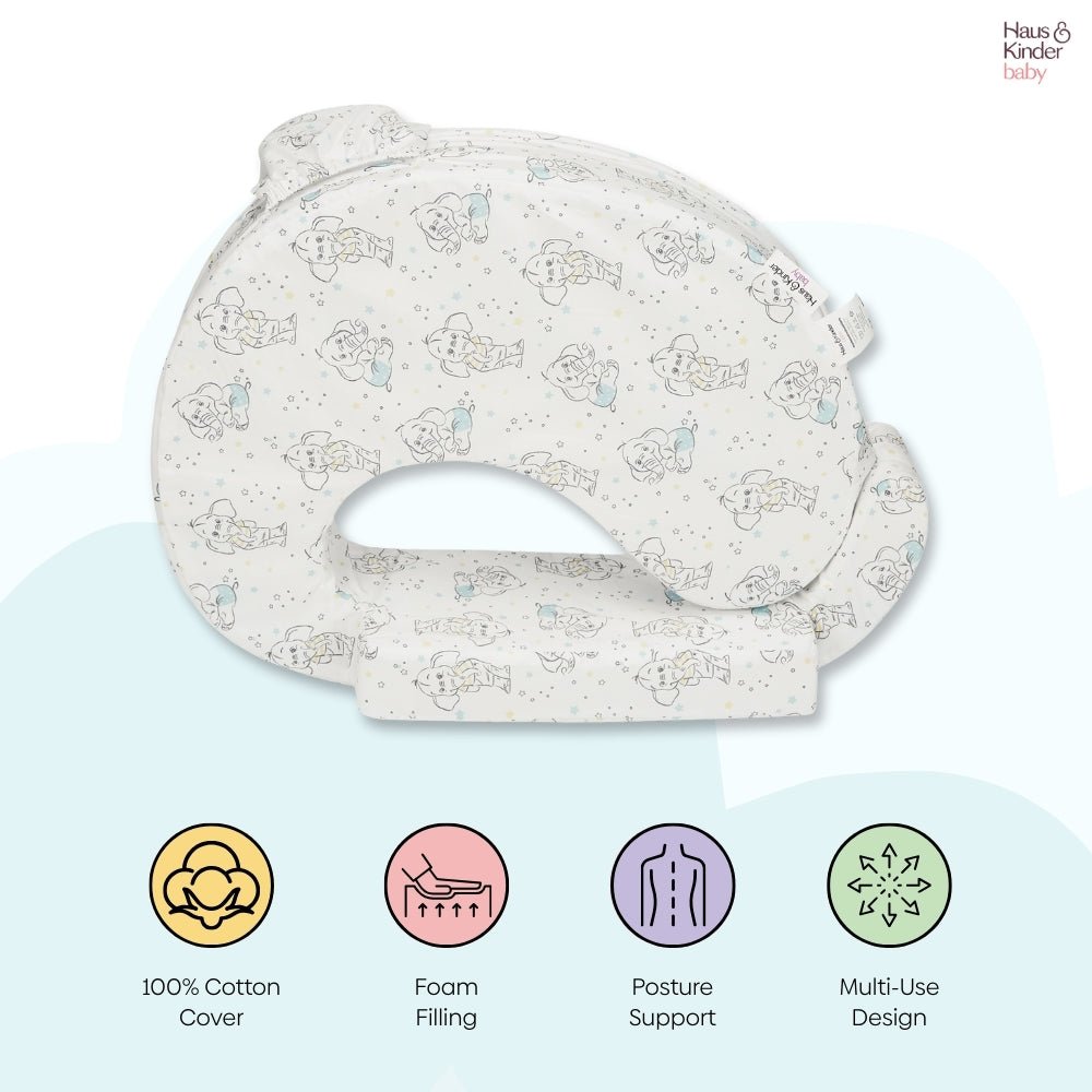 Baby Ele Feeding Pillow- Posture Support With Pocket 0-12 month - Feeding Pillow | haus & kinder