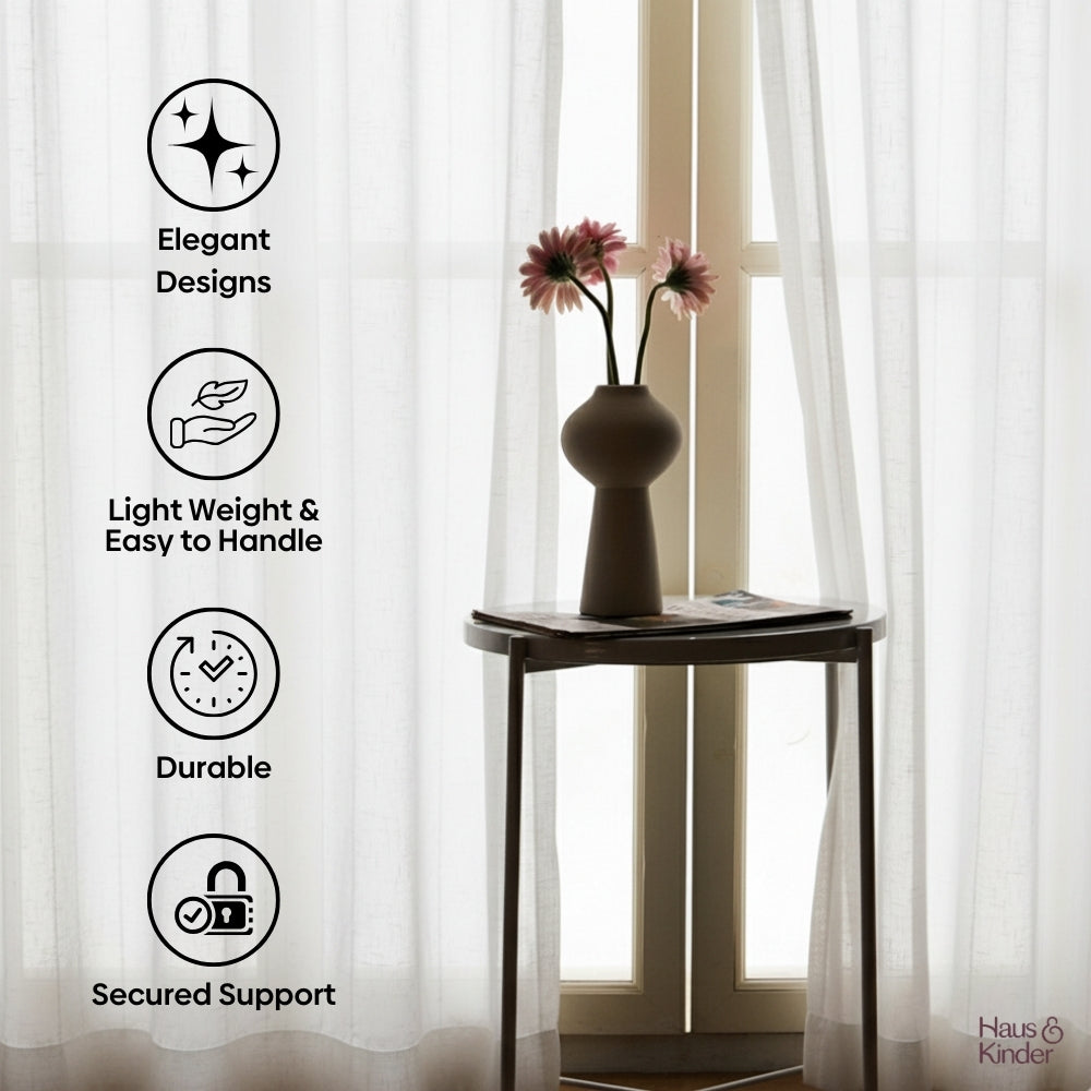 Polyester Printed Sheer Door Curtain Whispering Vines, Blue