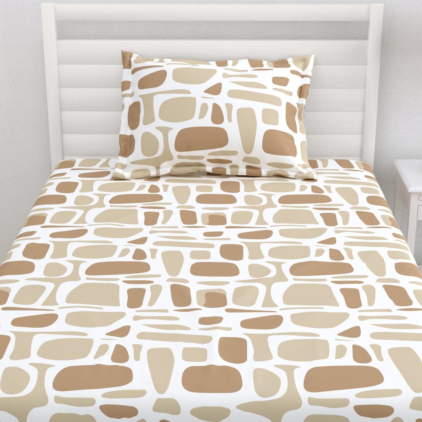 Modern Matrix 100% Cotton Single Bedsheet, 144 TC