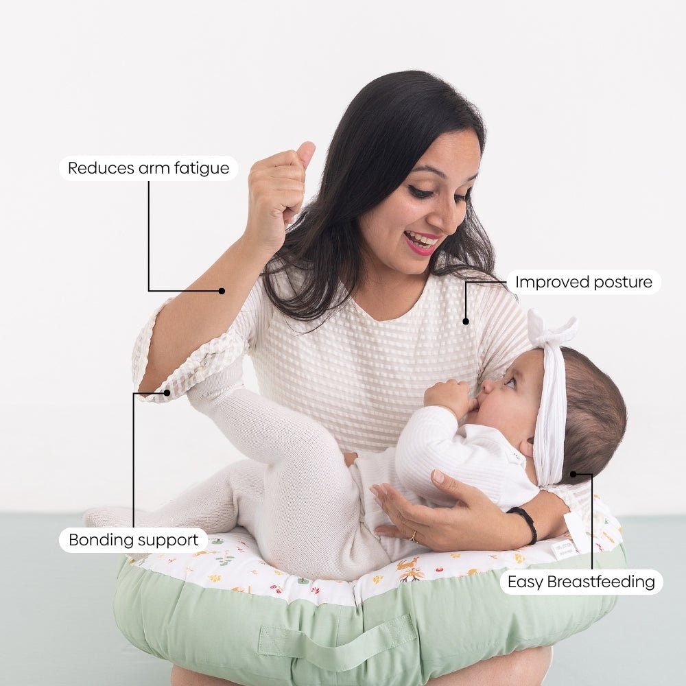 Whimsical Woodland 100% Cotton Multipurpose Feeding/Nursing pillow - Feeding Pillow | haus & kinder