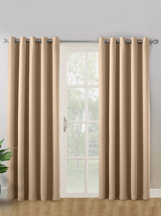 Solid blackout curtains set of 2, Ecru