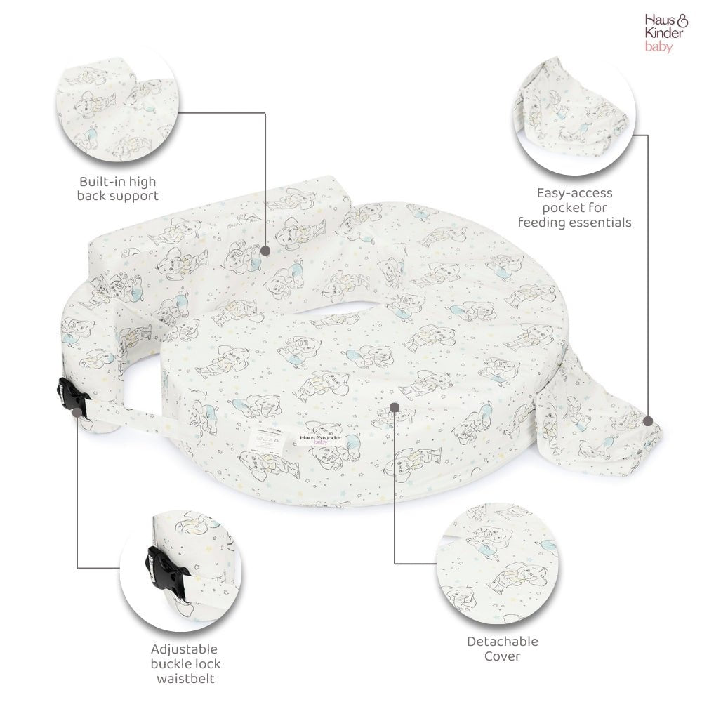 Baby Ele Feeding Pillow- Posture Support With Pocket 0-12 month - Feeding Pillow | haus & kinder