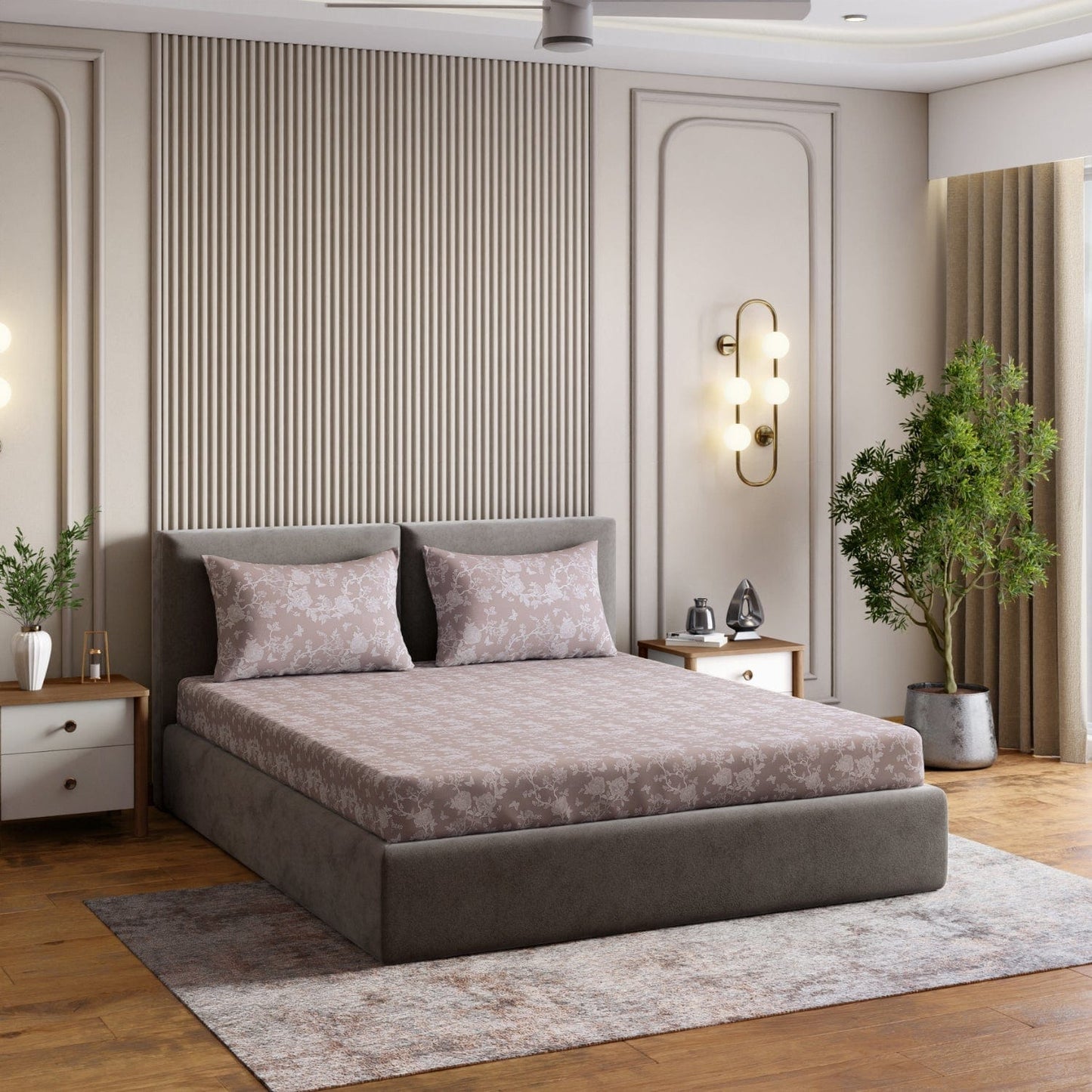 Ring Spun 100% Cotton Bedsheet- Calm Cascade