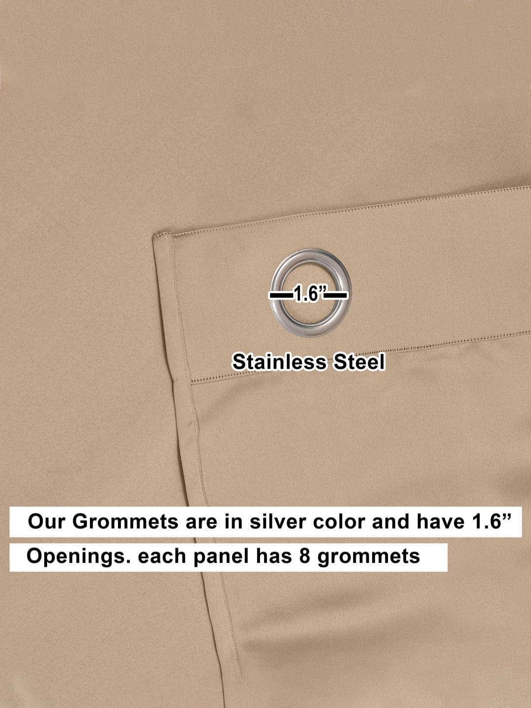 Solid blackout curtains set of 2, Ecru