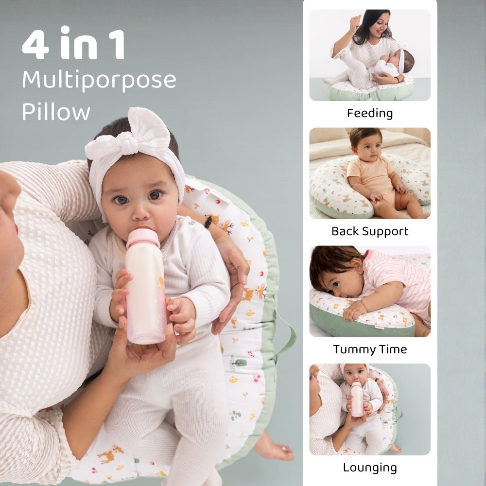 Whimsical Woodland 100% Cotton Multipurpose Feeding/Nursing pillow - Feeding Pillow | haus & kinder