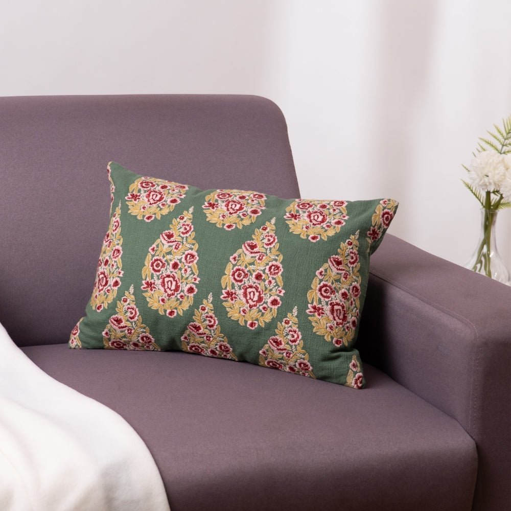 Embroidered Decorative Cushion Cover, Imperial Garland - Cushion Covers | haus & kinder