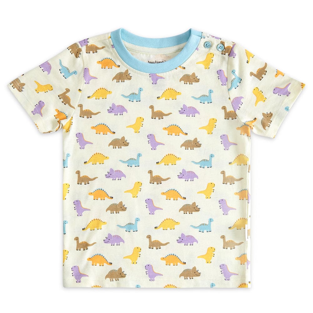 100% Cotton Half Sleeve Boy T-Shirt, Off white