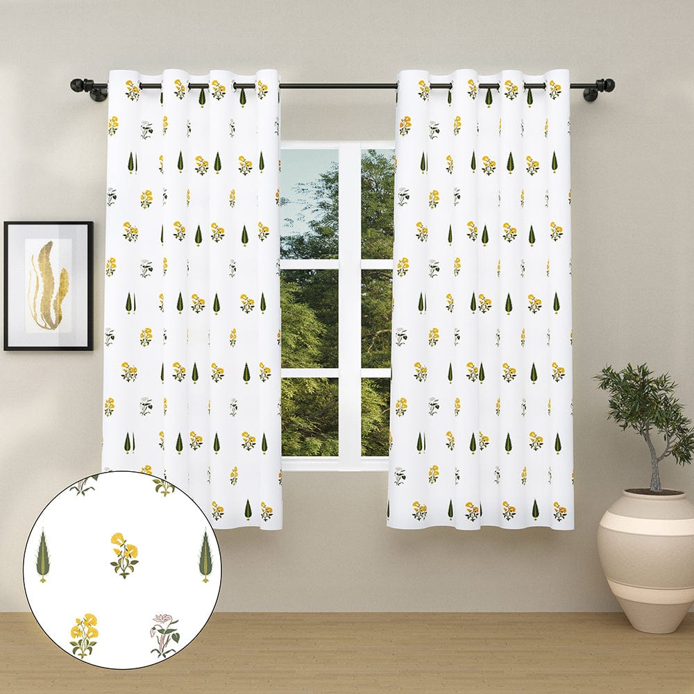 Garden of Joy Yellow Curtain Set