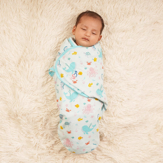 H&K Dreamsack Easy Wrap Swaddle, Vitami Sea. Size (0-3 months)