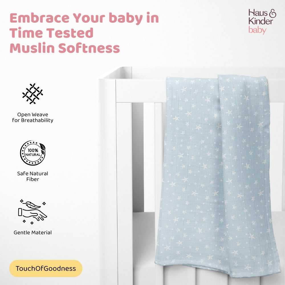 Twinkle Dreams Collection Muslin Swaddle- Pack Of 3