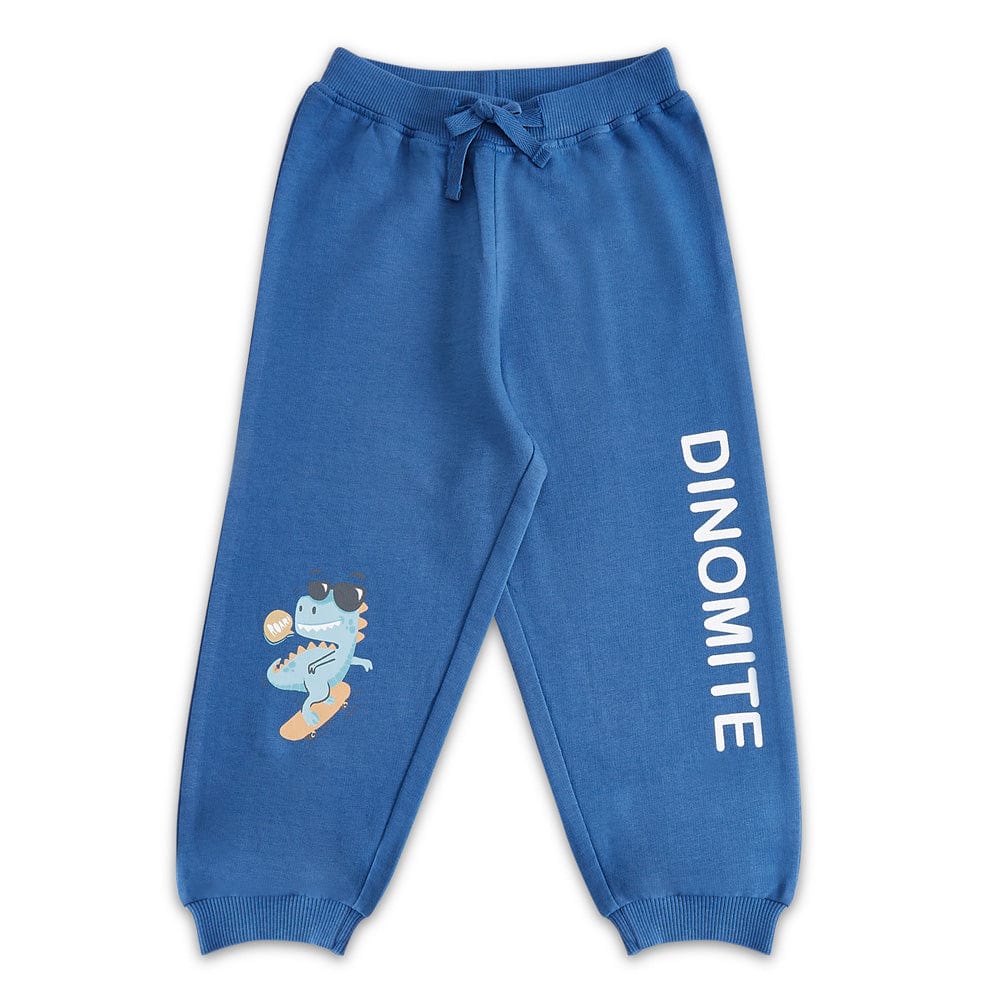 100% Cotton Full Length Boy Joggers, Royal Blue