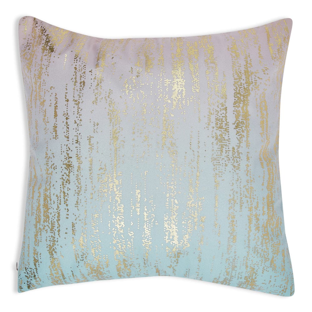 Gold Foil Printed Cotton Velvet Cushion Covers, set of 3 , Bright Bliss