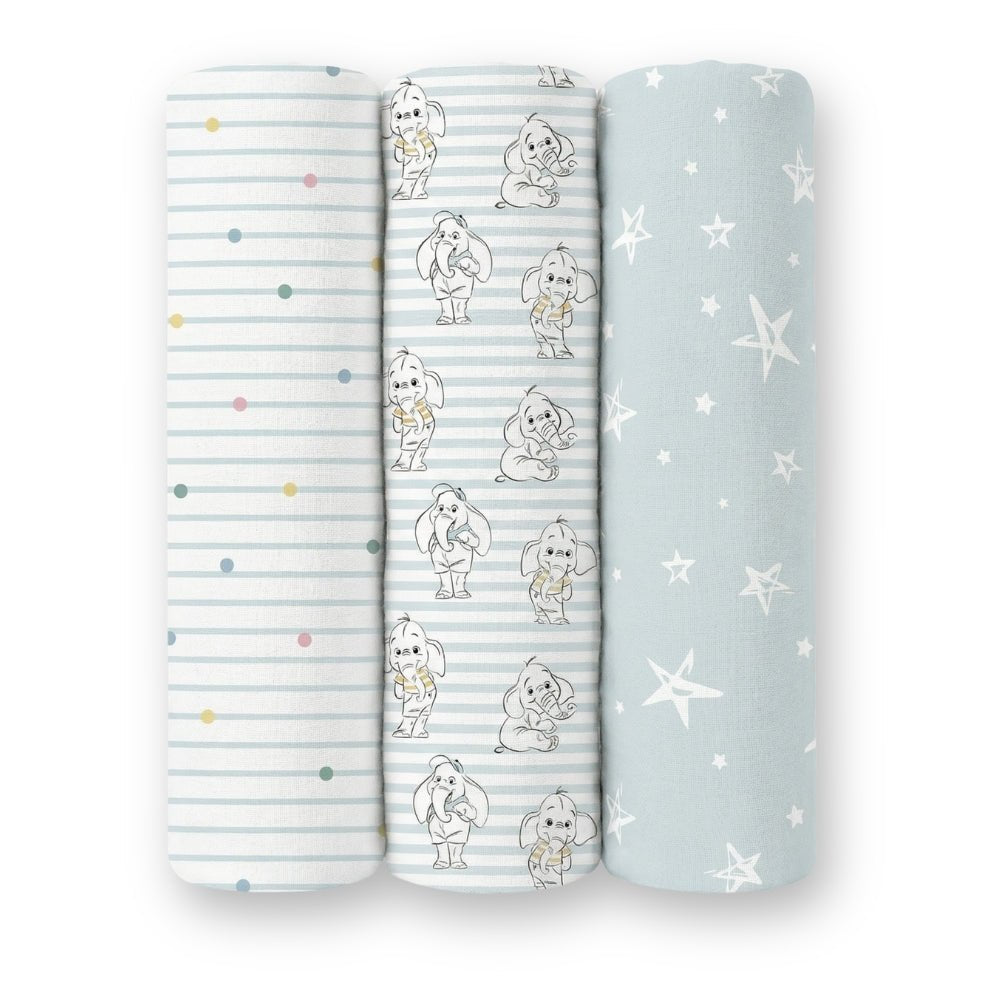 Twinkle Dreams Collection Muslin Swaddle- Pack Of 3 - Swaddles | haus & kinder