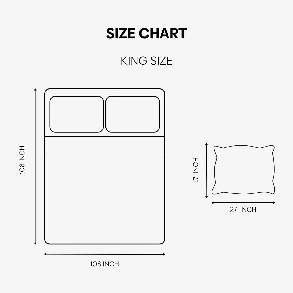 Tencel 300 TC King Flat Bedsheet- Cloud Drift