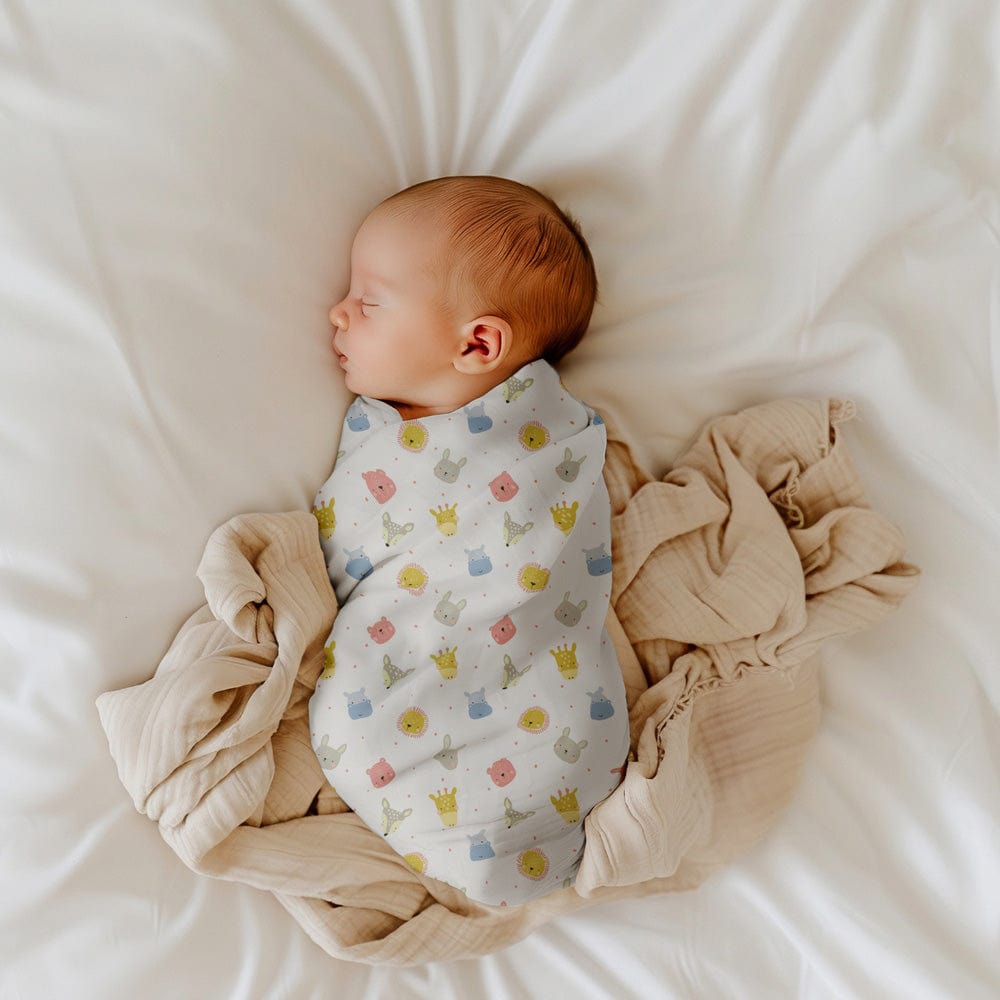 Jungle Jigsaw Collection 100% Organic Cotton Muslin Swaddle Pack Of 3