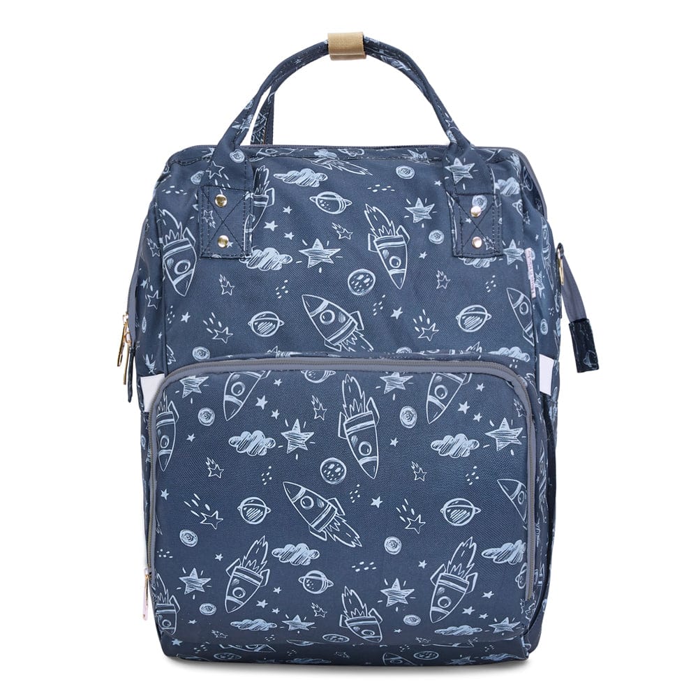 Spacewalk, Art on Canvas - Chic Diaper Bag Backpack for New Parents (Capacity - 20L)