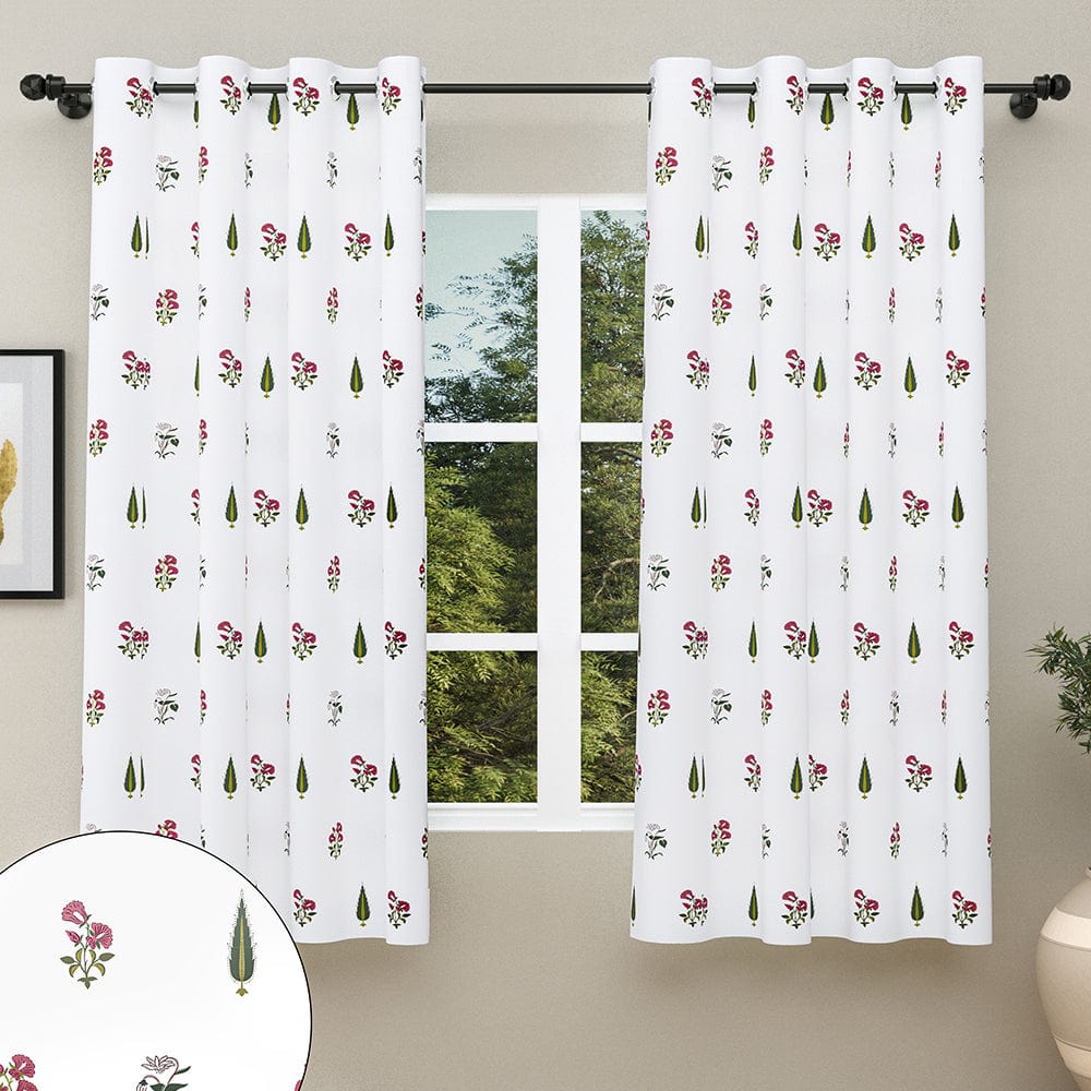 Garden of Joy Pink Curtain Set