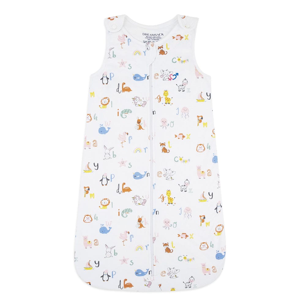 Dreamsack Cotton Sleep Sack, Quilted Layer, Size (6+ months), TOG 1.5, Alphabet