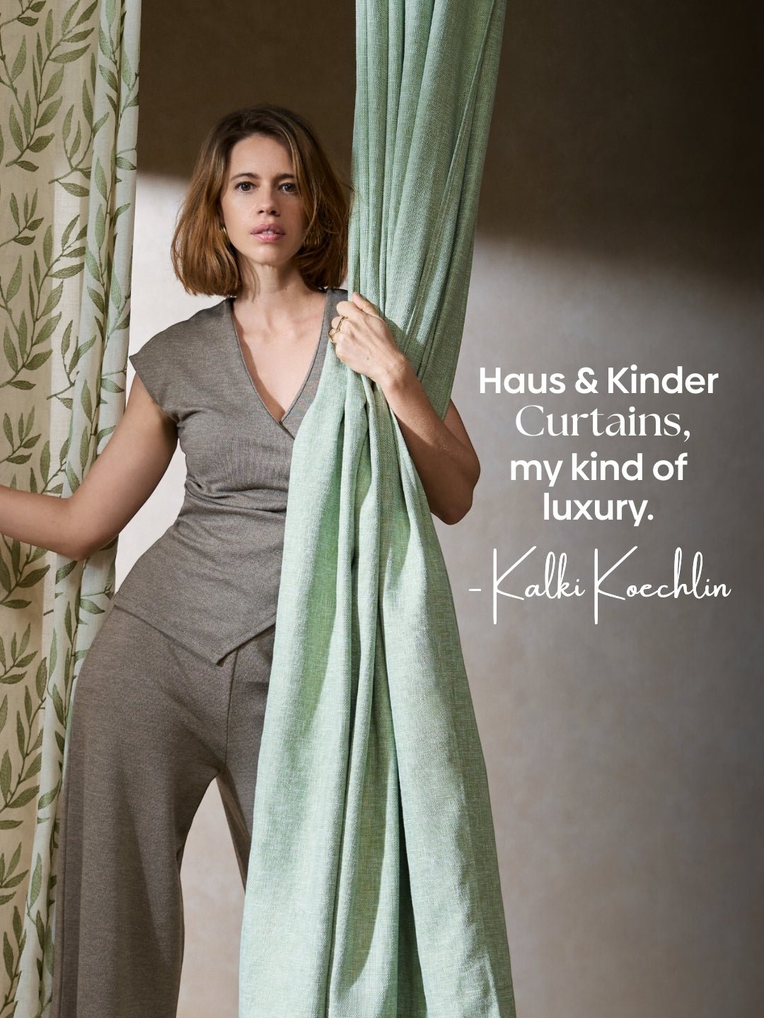 Blackout Digital Printed Pack Of 2 Curtain, Grey - Blackout Curtains | haus & kinder